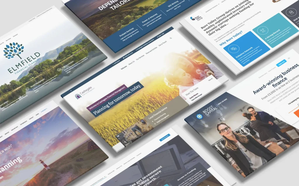 Financial website design examples