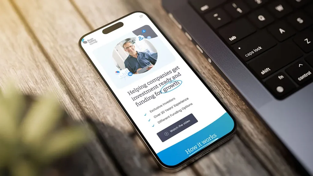 Example of a mobile optimised website
