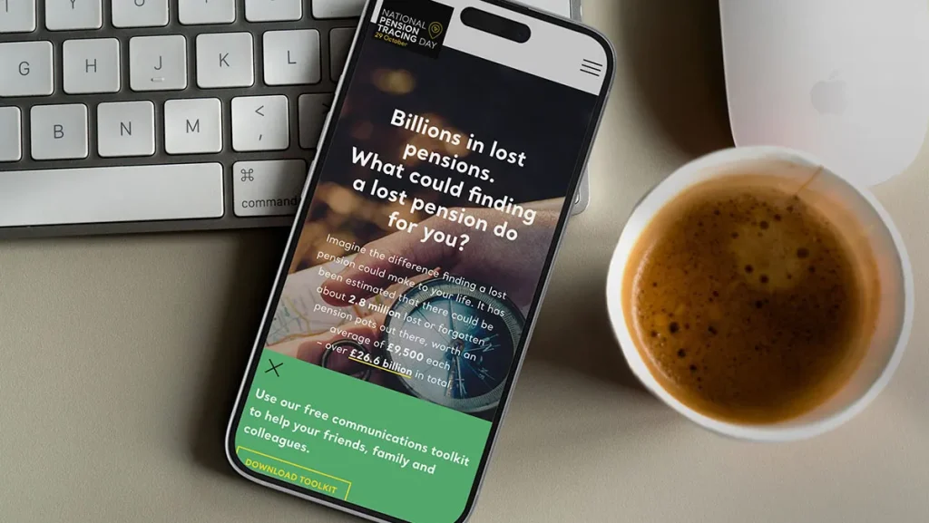 Website on a mobile device
