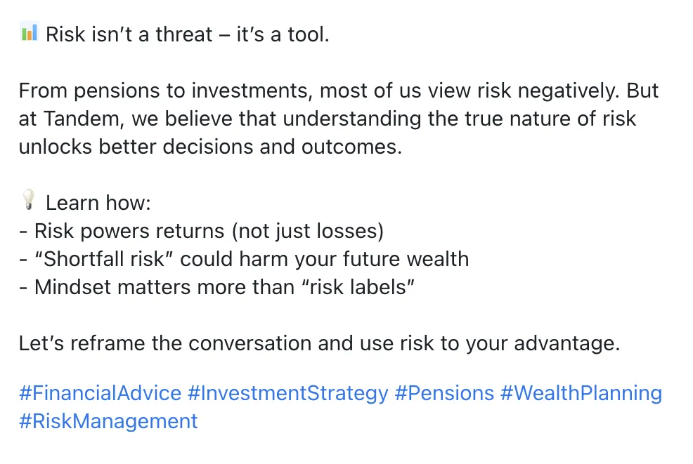 Article posted on LinkedIn