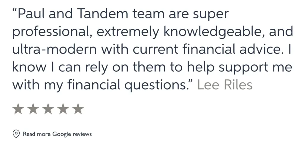 Example of a client testimonial